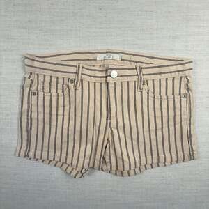 LOFT SPRING Striped Shorts Navy White Flat Front...